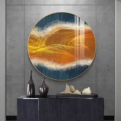 Waveform Whirl Premium Acrylic Round Wall Art