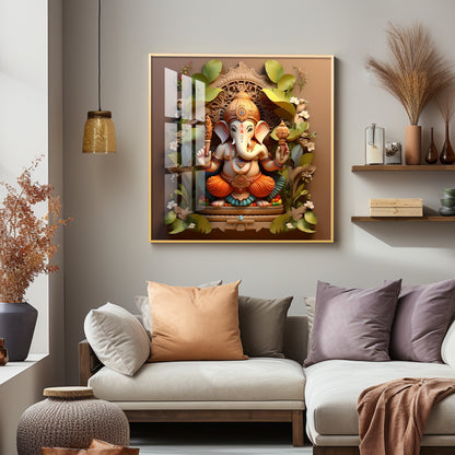 Ekdanta Maharaj Premium Acrylic Square Wall Art