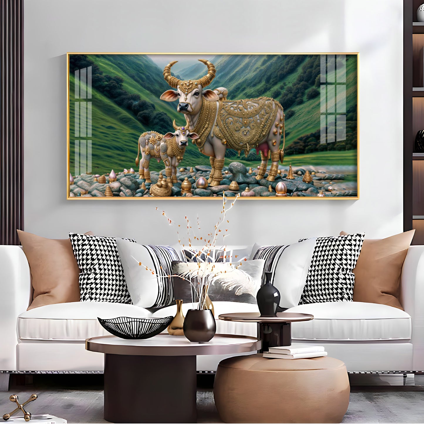 Mythological Cow Premium Acrylic Horizontal Wall Art