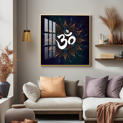 Om Shanti Premium Acrylic Square Wall Art