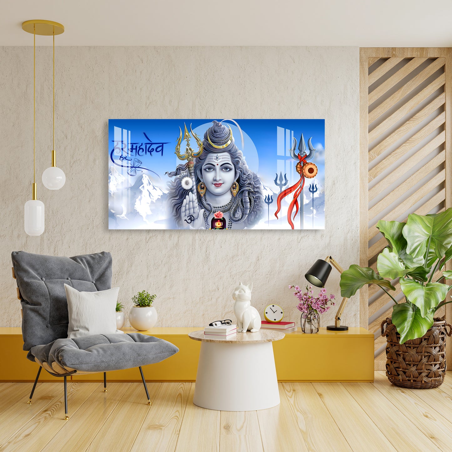 Om Namah Shivay Acrylic Wall Art