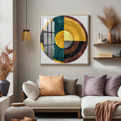 Circular Artistry Premium Acrylic Square Wall Art