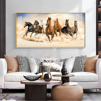 Herd of Horses Premium Acrylic Horizontal Wall Art