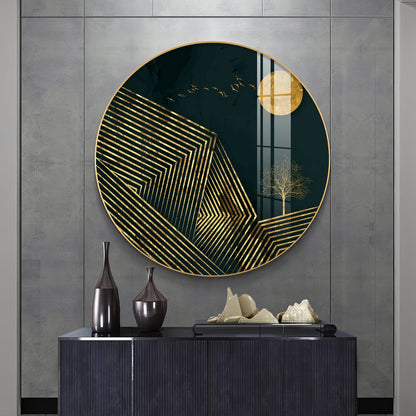 Obsidian Luxe Premium Acrylic Round Wall Art