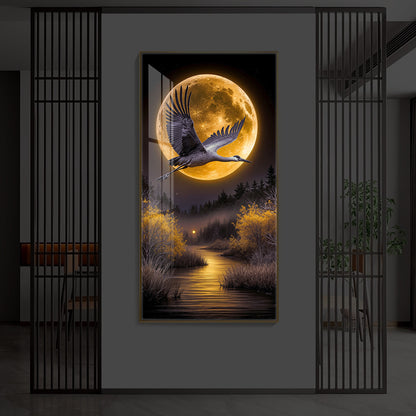 Regalia Bird Modern Luxury Backlight Vertical Wall Art