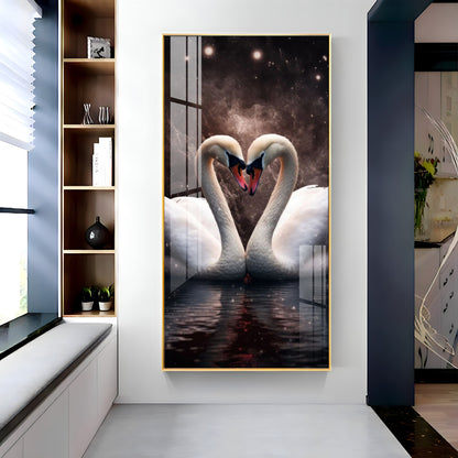 The Swans Majestic Duet Premium Acrylic Wall Art