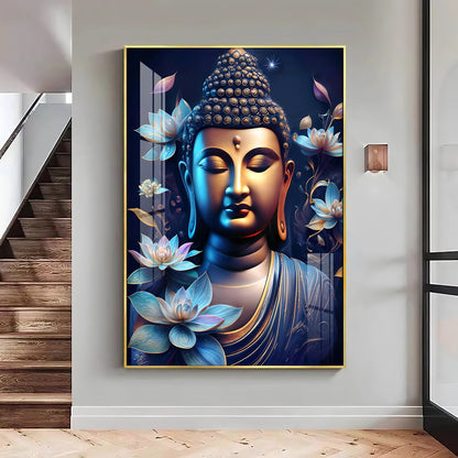 Modern Buddha Premium Acrylic Vertical Wall Art