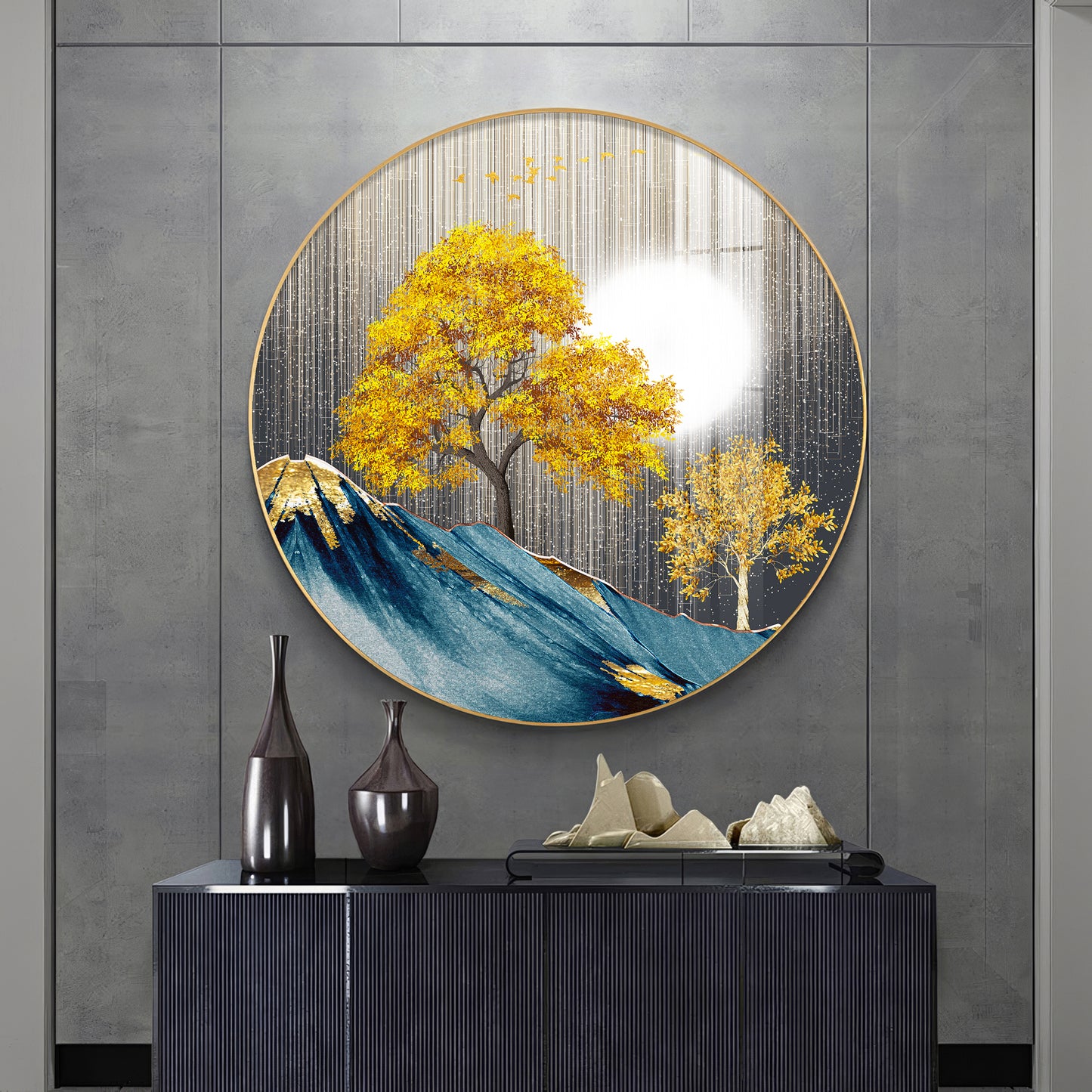 Dreaming Forest Premium Acrylic Round Wall Art