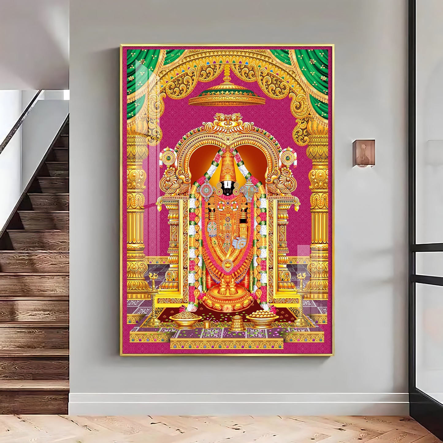 Sri Venkateswara Swamy Blessing Premium Acrylic Vertical Wall Art