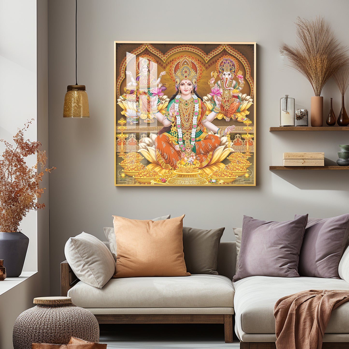 Spritual Deities Blessings Premium Acrylic Square Wall Art