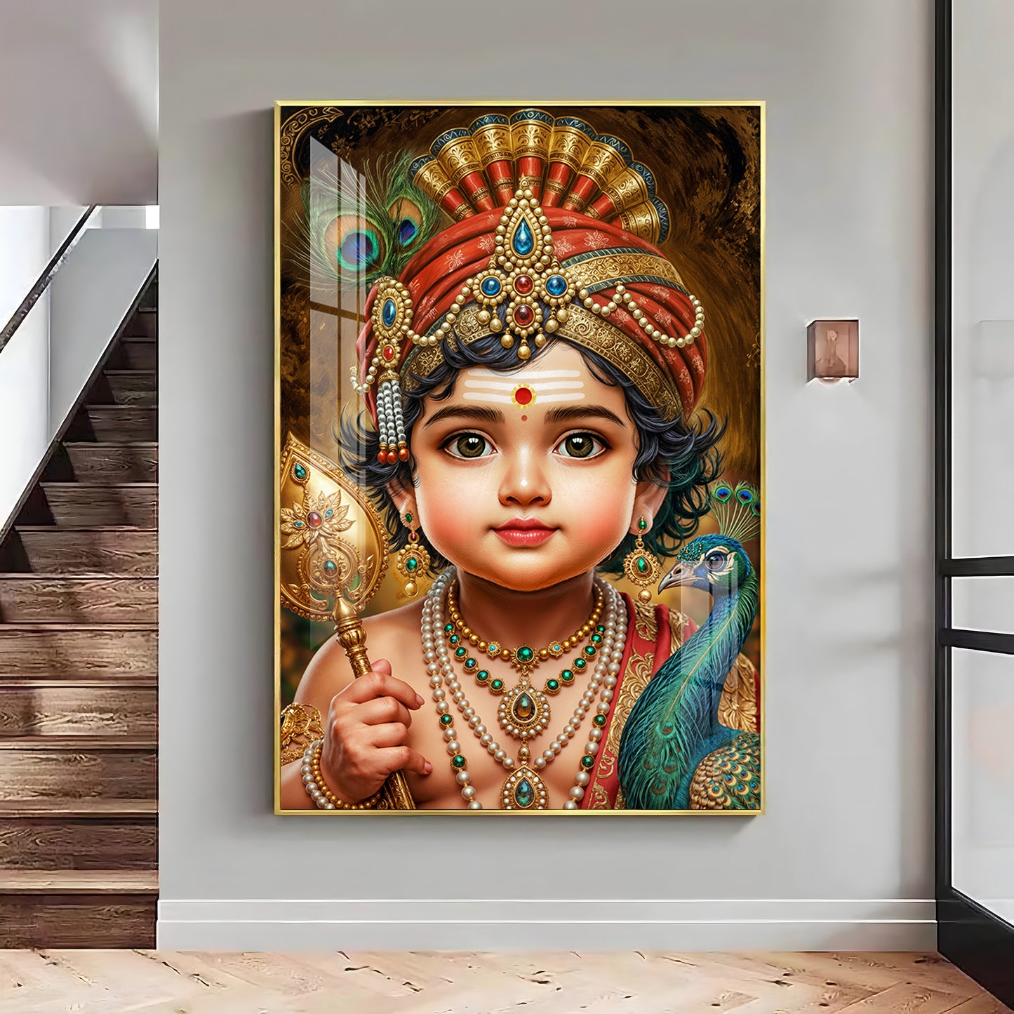 Little Murugan Ji Premium Acrylic Vertical Wall Art
