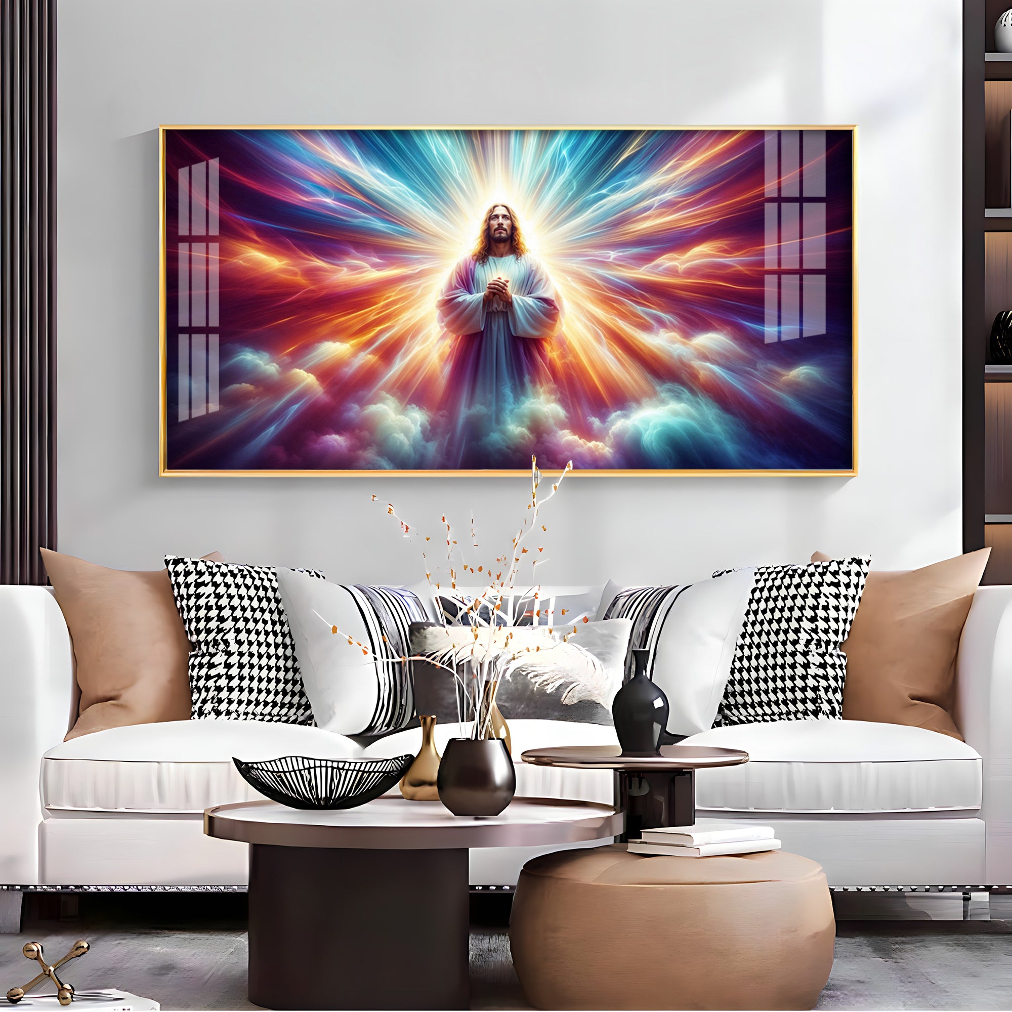 Jesus In Twilight Premium Acrylic Horizontal Wall Art
