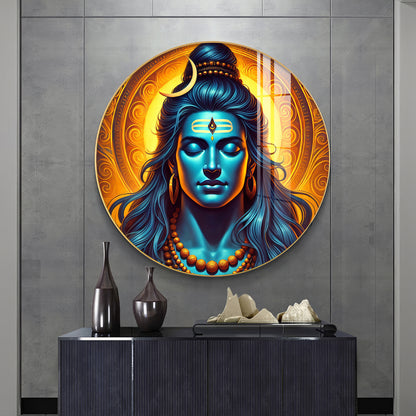 Supreme Soul Shiva Premium Acrylic Round Wall Art