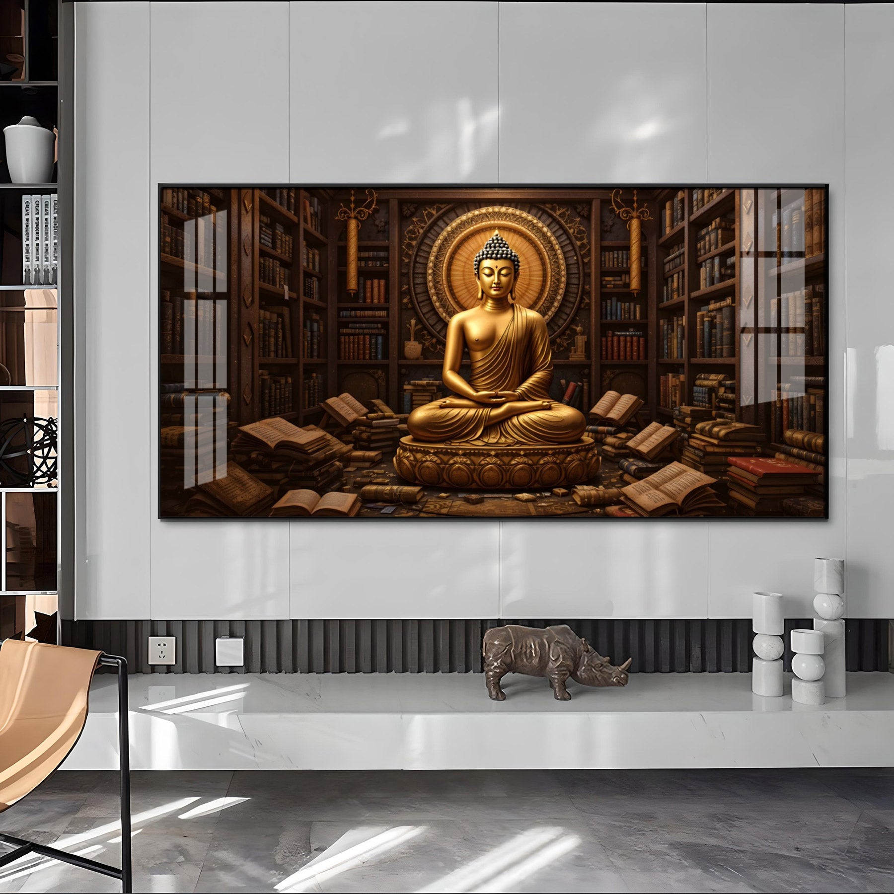 Majestic Harmony Buddha Premium Acrylic Horizontal Wall Art