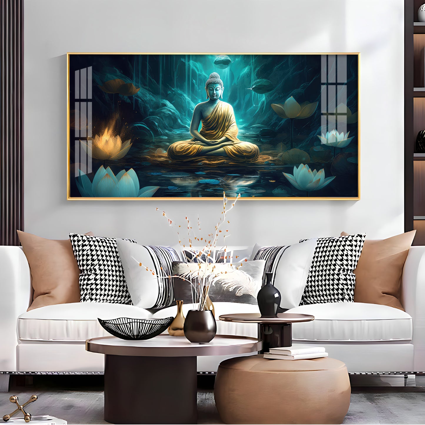 Buddha's Radiant Harmony Premium Acrylic Horizontal Wall Art