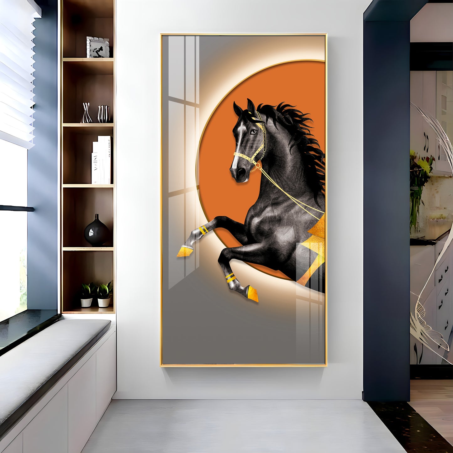 Luxury Court Horse Premium Acrylic Vertical Wall Art