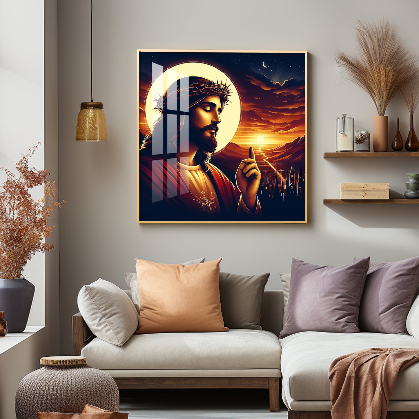 Lord Jesus Christ Premium Acrylic Square Wall Art