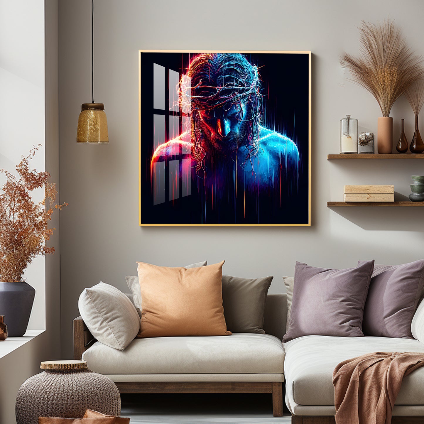 Christ Jesus Premium Acrylic Square Wall Art