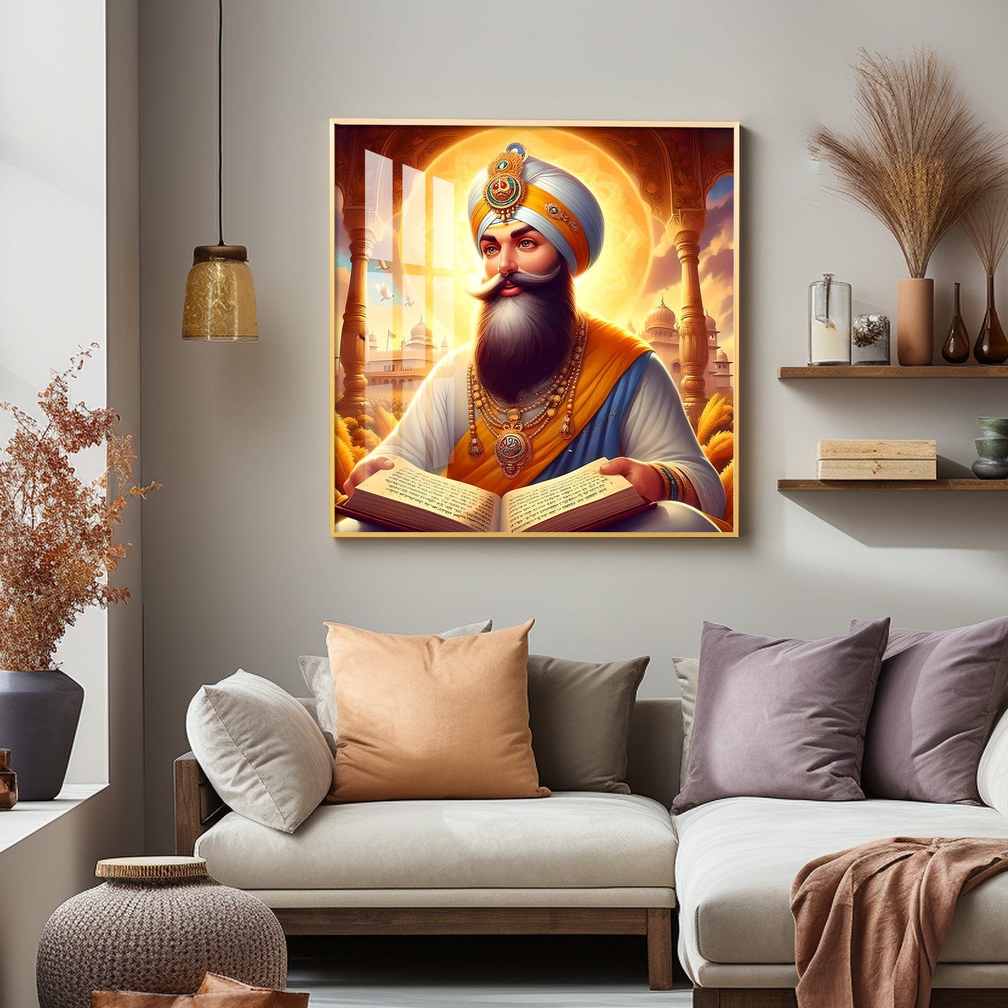 Guru Govind Singh Ji Premium Acrylic Square Wall Art