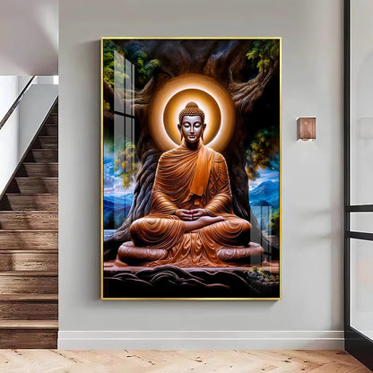 Masstone Buddha Premium Acrylic Vertical Wall Art