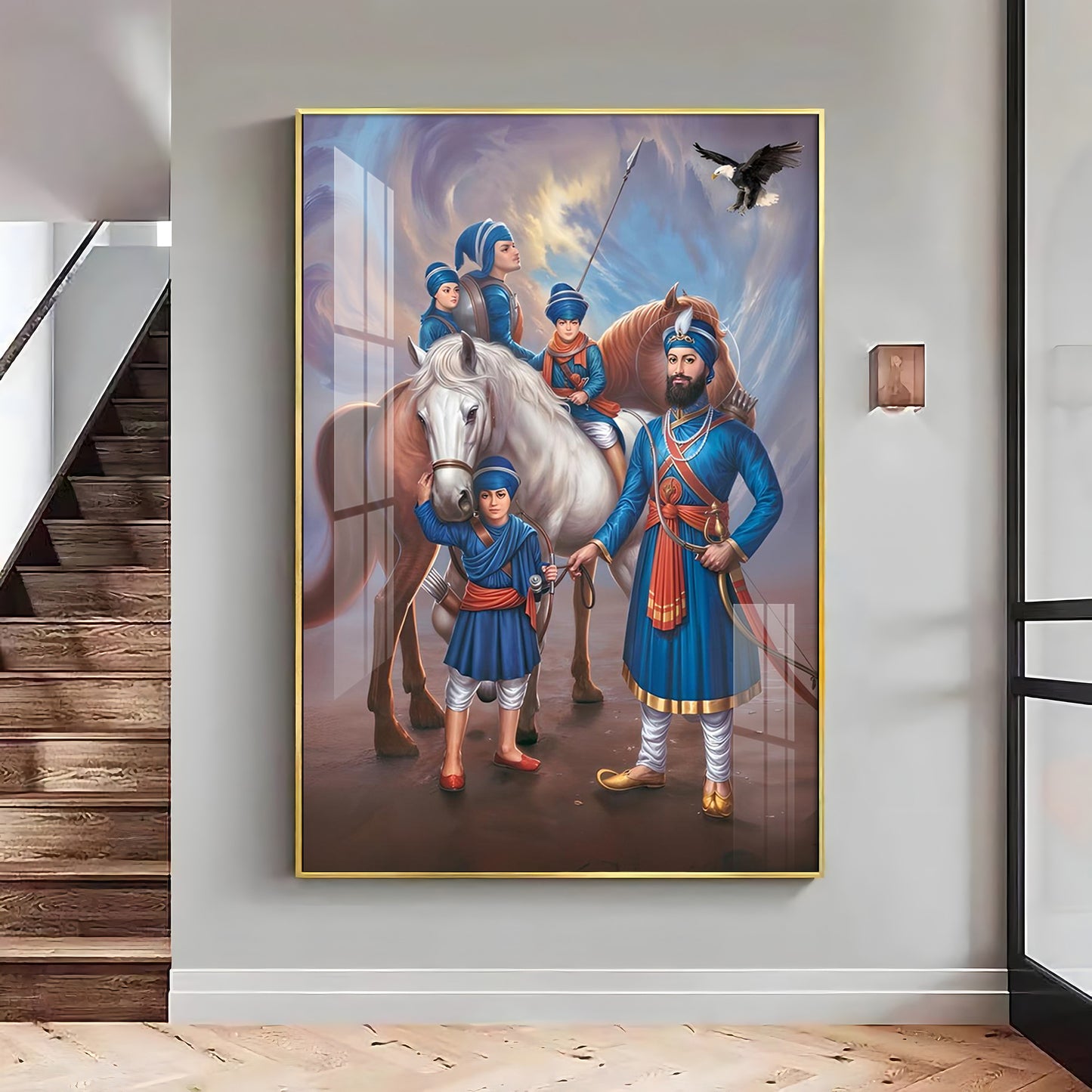 Sikh Warriors Premium Acrylic Vertical Wall Art