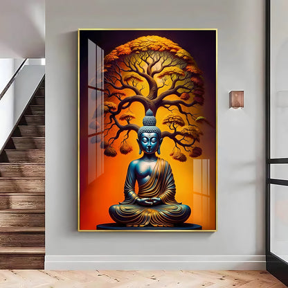 Enlighten Buddha Premium Acrylic Vertical Wall Art