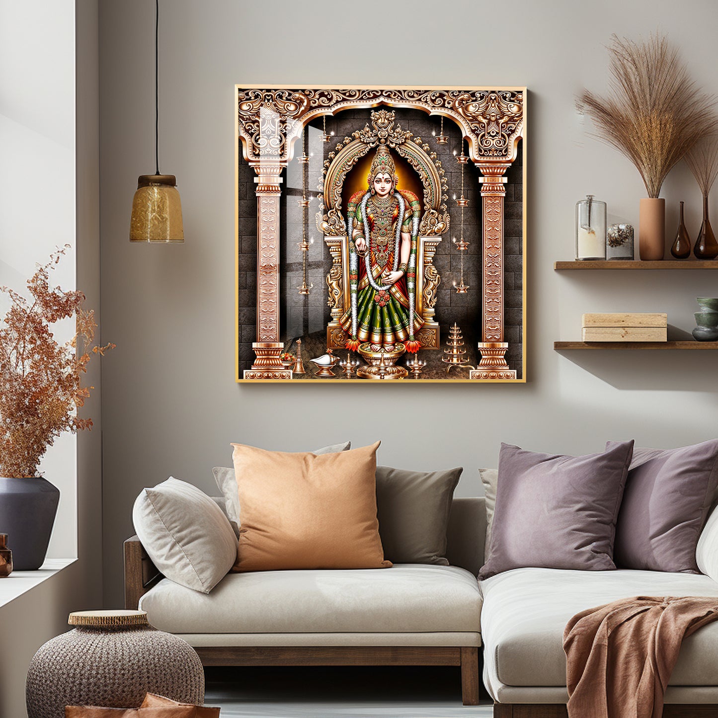 Kanya Kumari Devi Premium Acrylic Square Wall Art