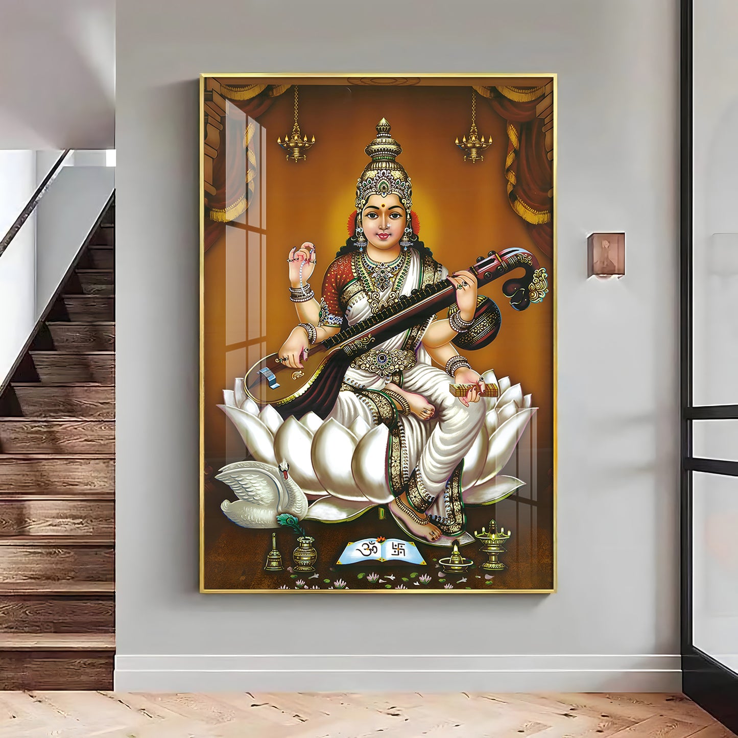 The Goddess's Embrace Premium Vertical Acrylic Wall Art