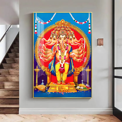 Ganesha's Embrace Premium Vertical Acrylic Wall Art