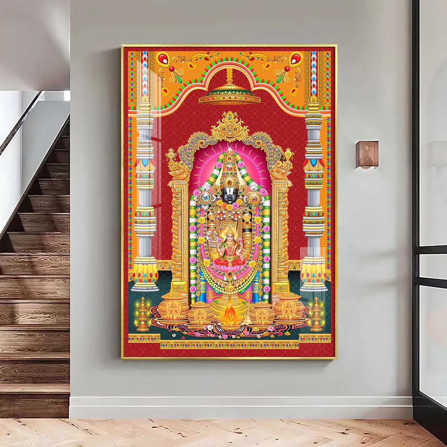 Narayana Blessing Premium Acrylic Vertical Wall Art