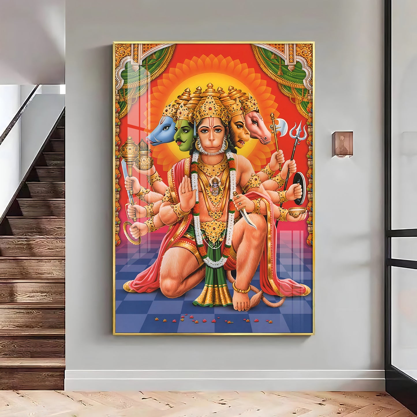 Hanuman Wisdom's Emissary Premium Vertical Acrylic Wall Art