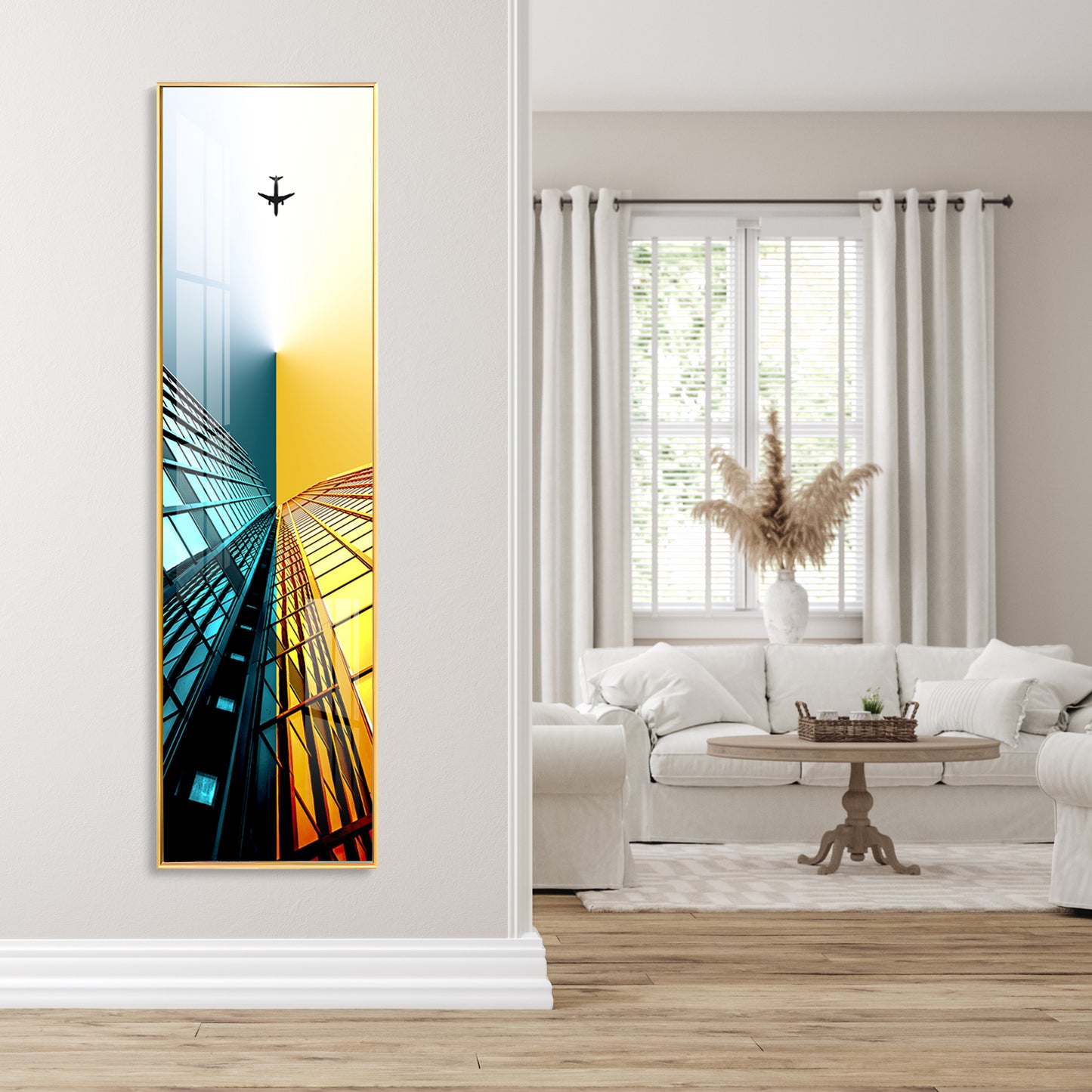 Tall Skyscrapers Premium Acrylic Vertical Wall Art