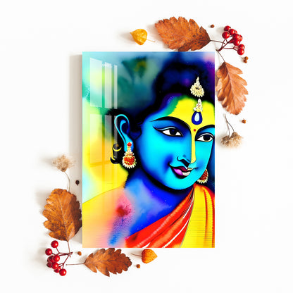 Vibrant Krishna Acrylic Wall Art