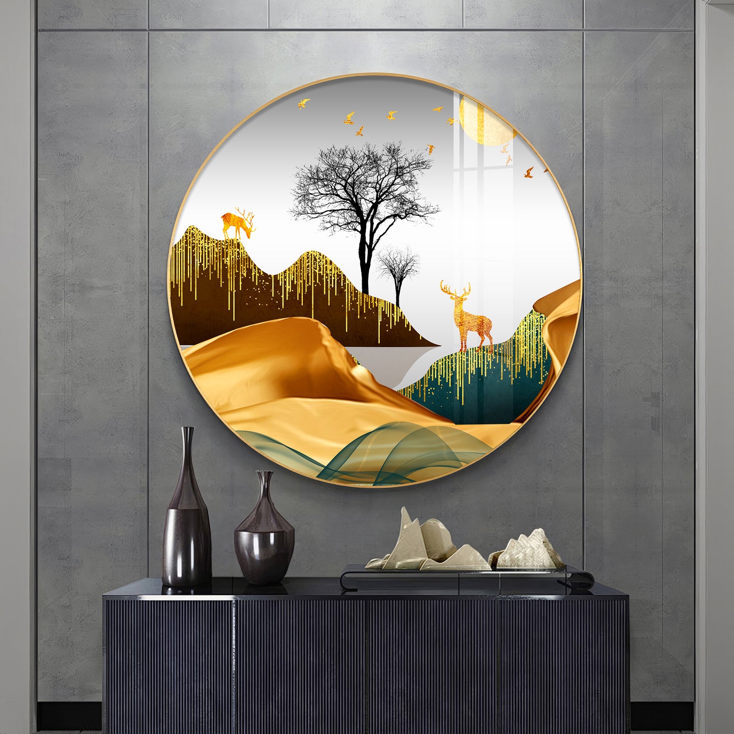 Forest Glade Premium Acrylic Round Wall Art