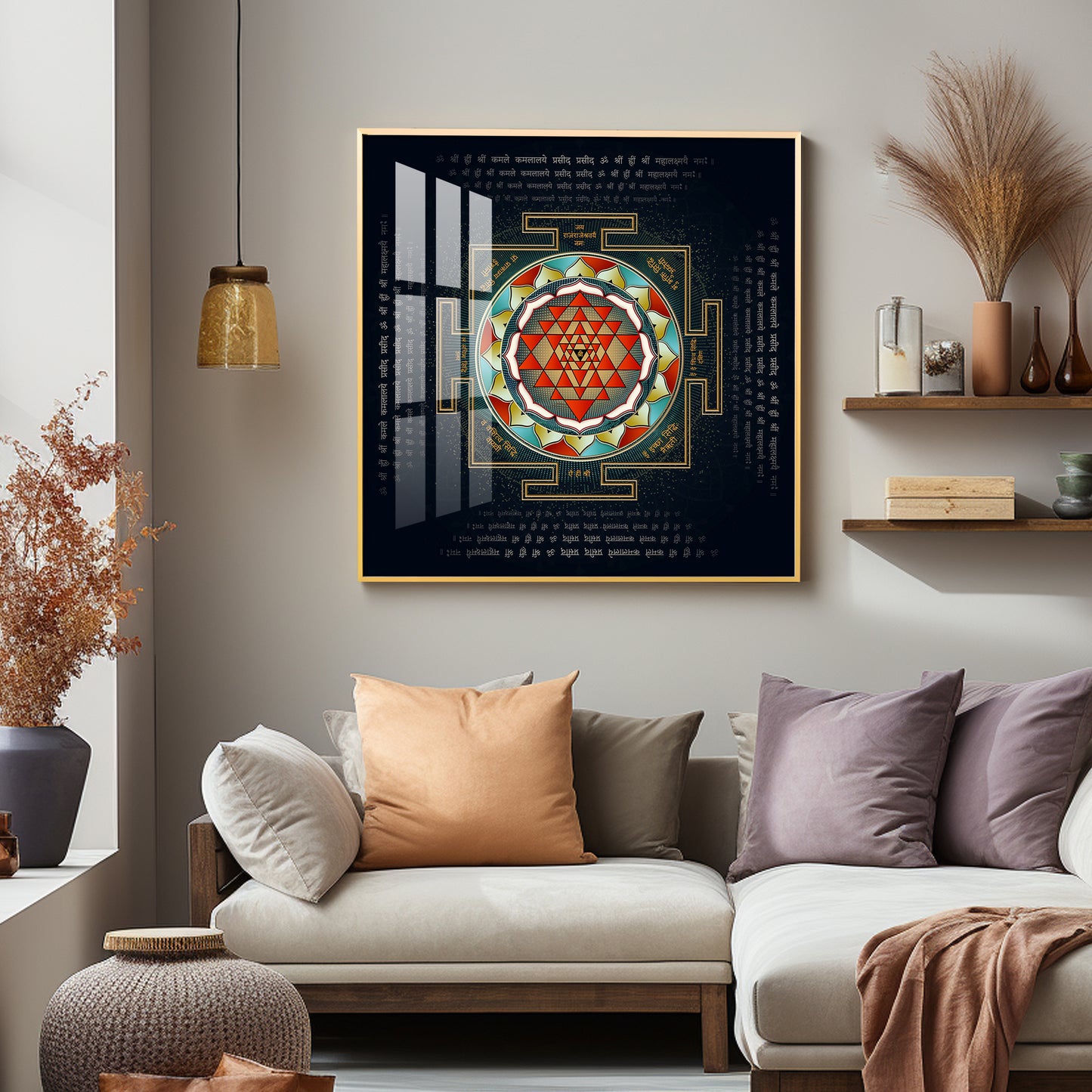 Shri Yantra Premium Acrylic Square Wall Art