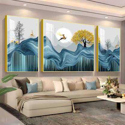 Positive Morning Premium Acrylic Wall Art (Set of 3)