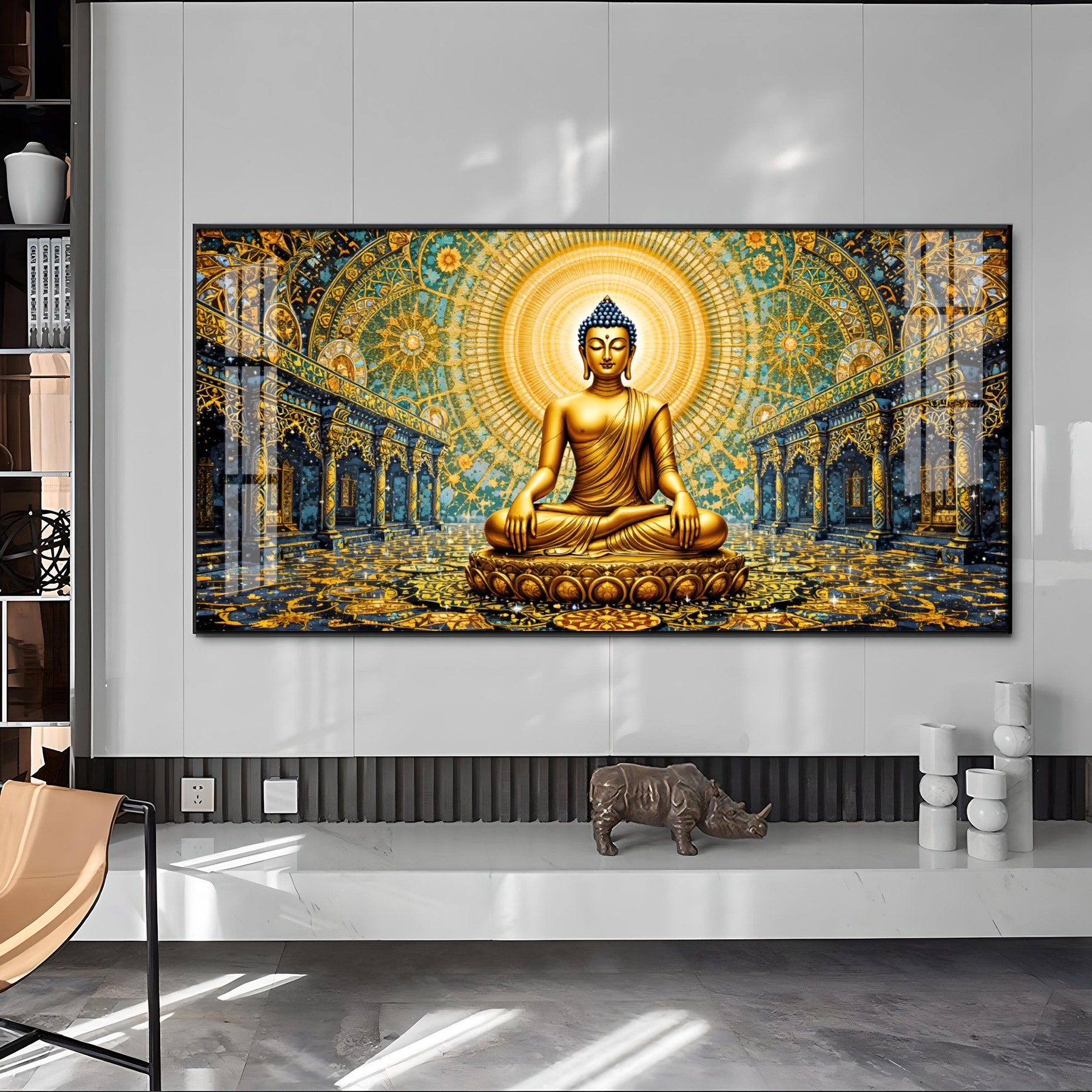 Buddha's Peace Premium Acrylic Horizontal Wall Art