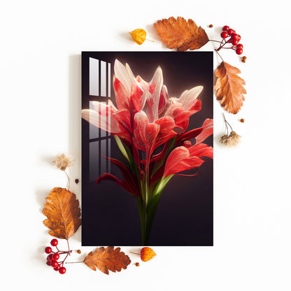 Red Lilies Acrylic Wall Art