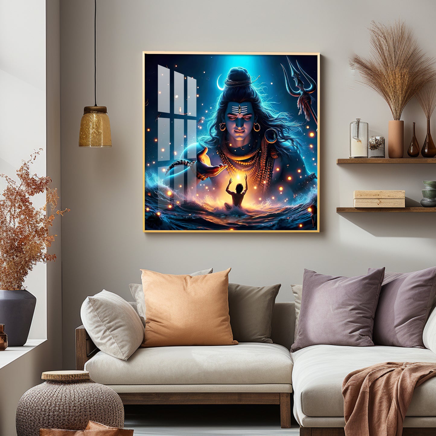 Cosmic Shiva Premium Acrylic Square Wall Art