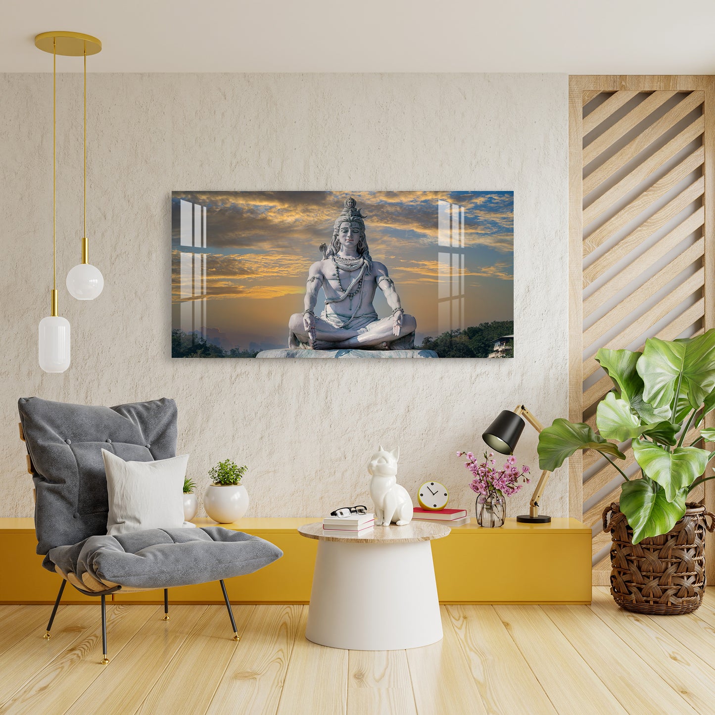 Meditating Shiva Acrylic Wall Art