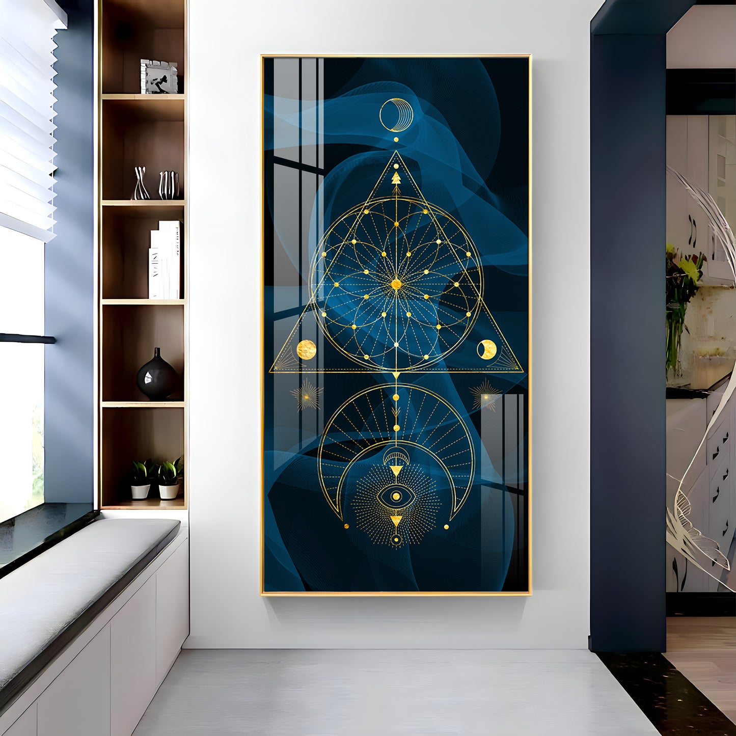 Modern Minimalist Geometric Premium Acrylic Vertical Wall Art