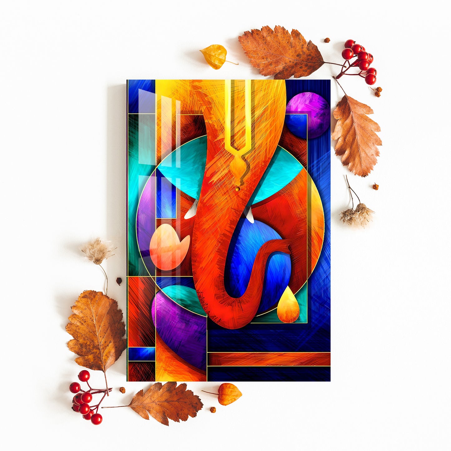 Vibrant Ganpati Acrylic Wall Art