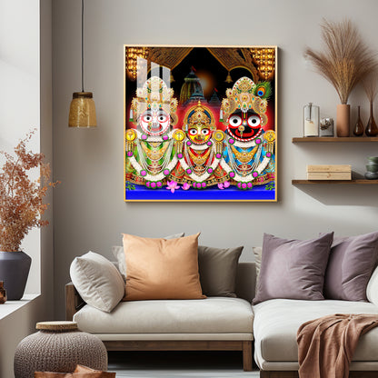 Jai Jagannath Ji Premium Acrylic Square Wall Art