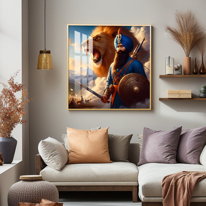 Turban Warrior Premium Acrylic Square Wall Art