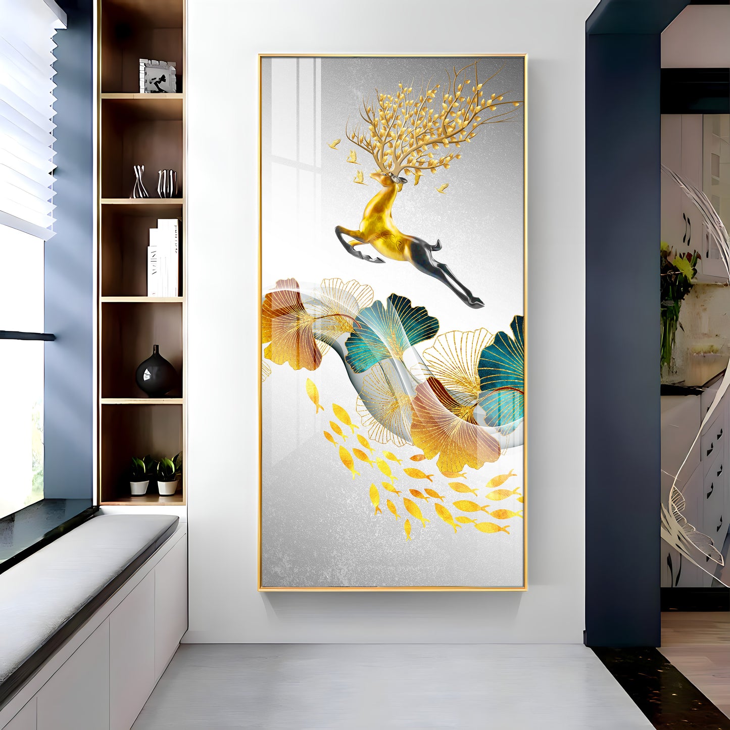 Luxury Deer Premium Acrylic Vertical Wall Art