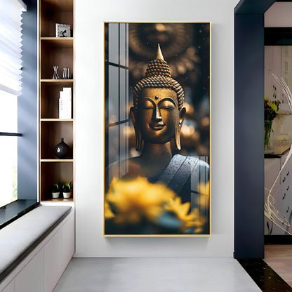 Serene Buddha Premium Acrylic Vertical Wall Art