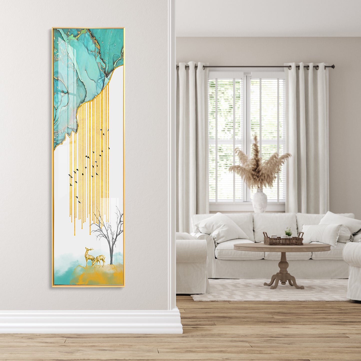 Golden Showers Premium Acrylic Vertical Wall Art