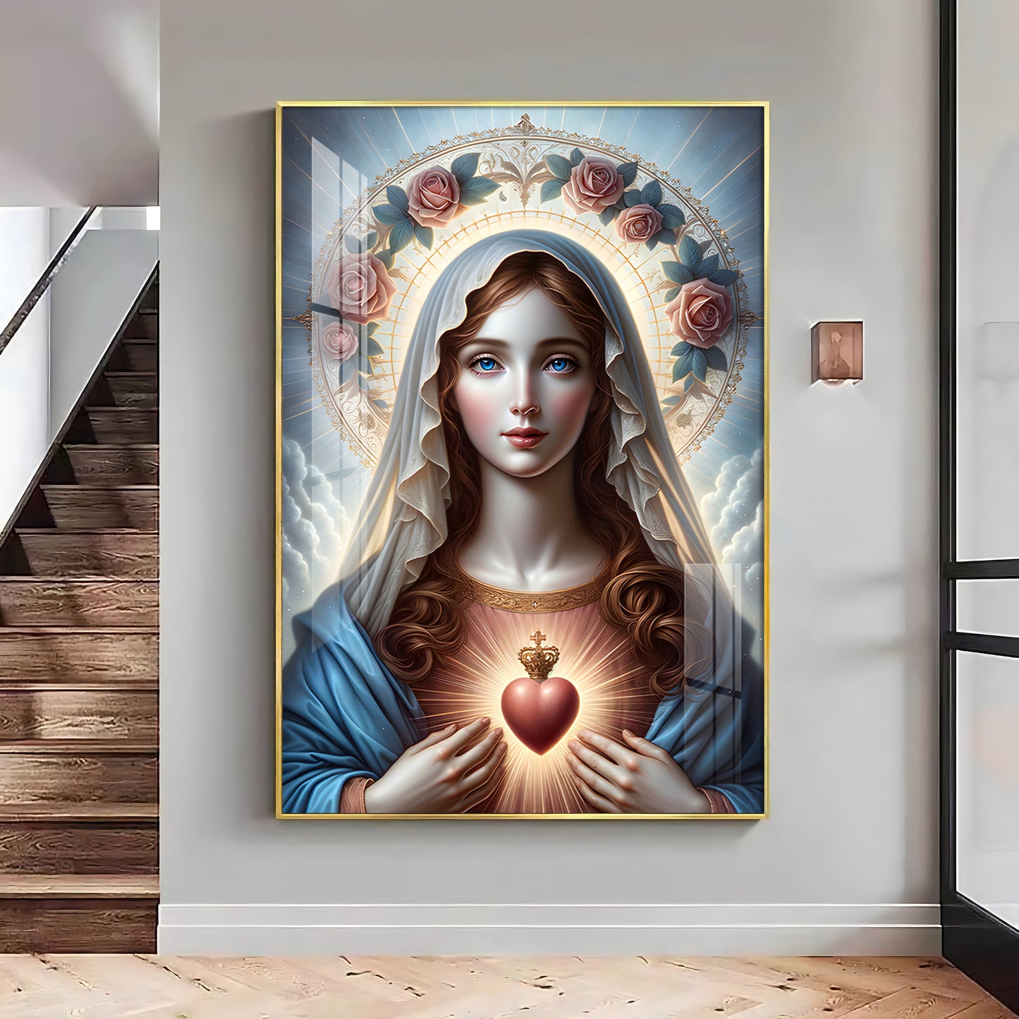 Sacred Heart Serenity Premium Acrylic Vertical Wall Art