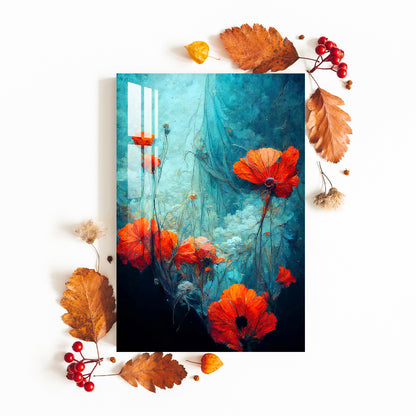 California Poppy Flowers Acrylic Wall Art