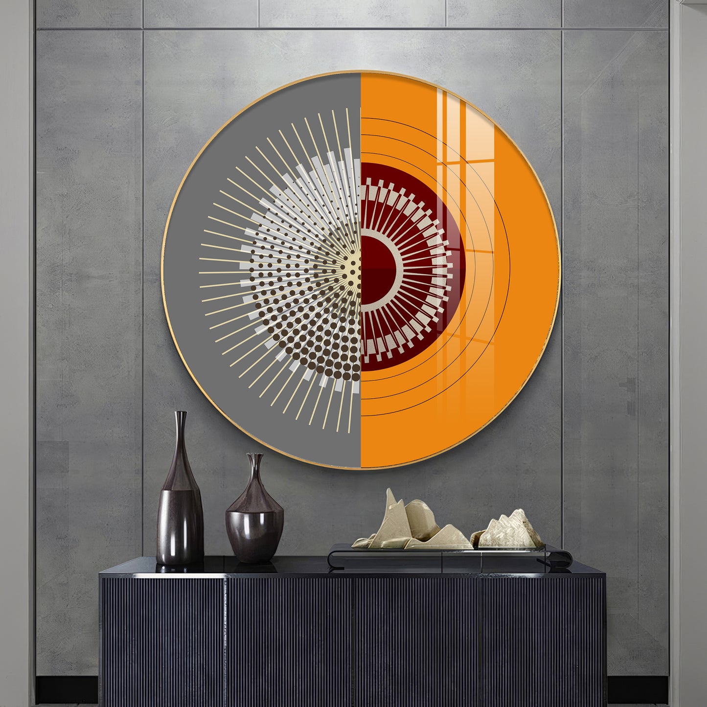 Artful Aura Premium Acrylic Round Wall Art